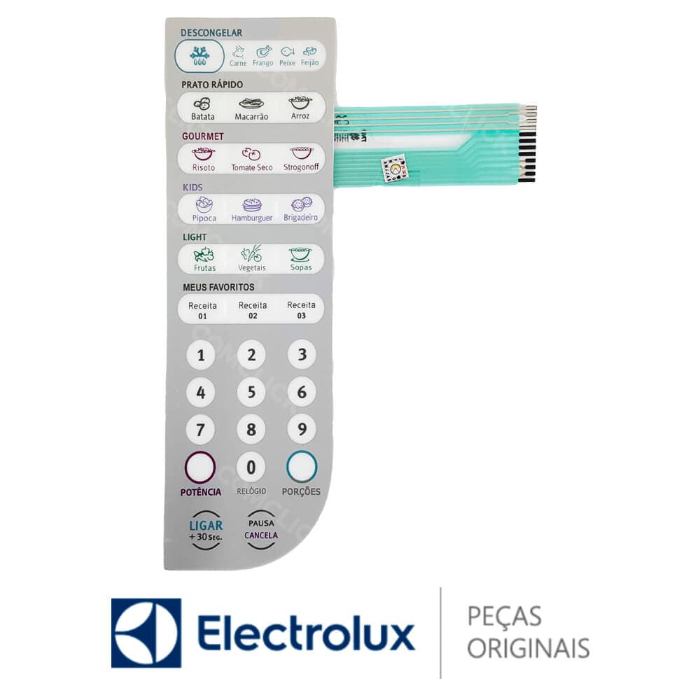 MEMBRANA PAINEL CONTROLE ELECTROLUX-69580894