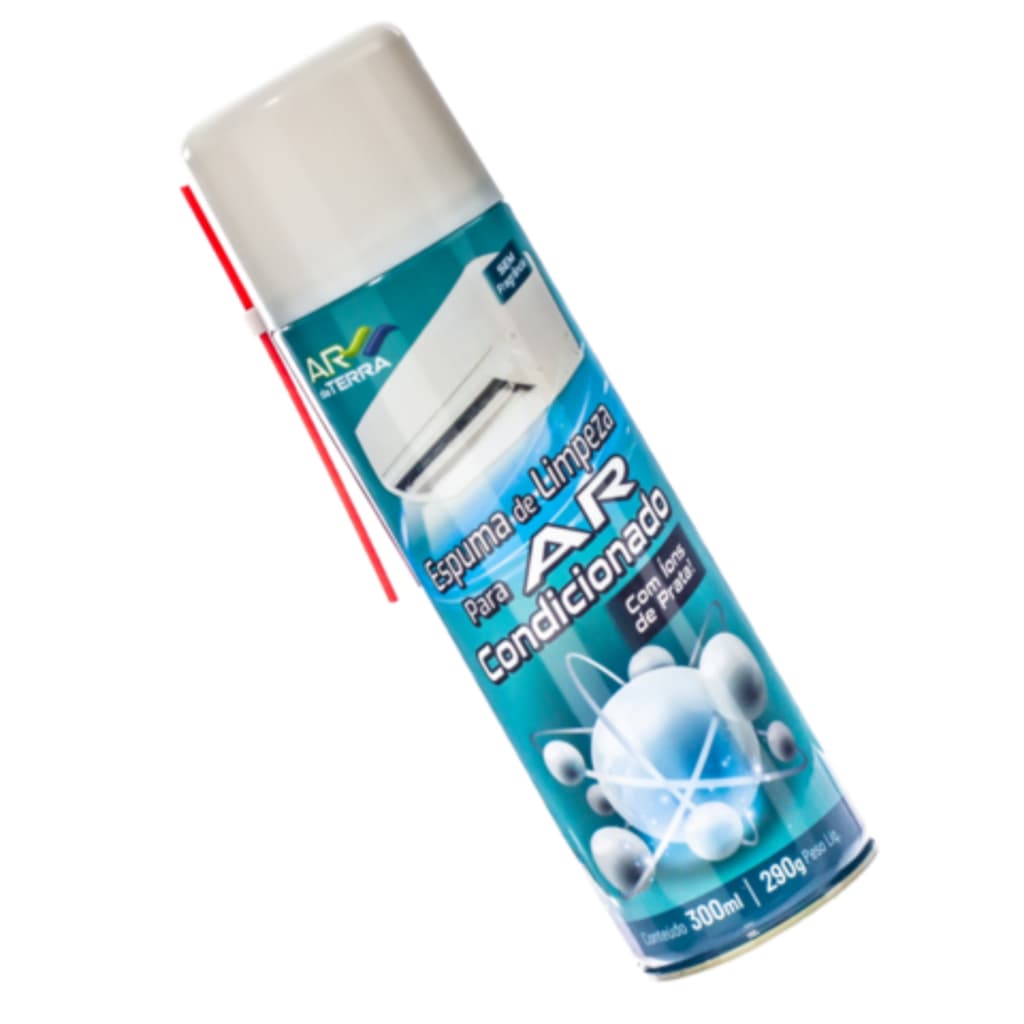 ESPUMA LIMPADORA DE AR CONDICIONADO IONS DE PRATA 300ML AEROSSOL AR DA TERRA